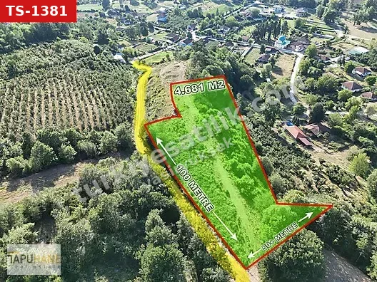 TAPUHANE'DEN 4.681M2 PARSELLENEBİLİR ARSA